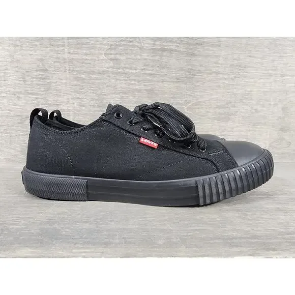 Levi's | Shoes | Levis Anikin Black Canvas Shoes Size 5 Mens